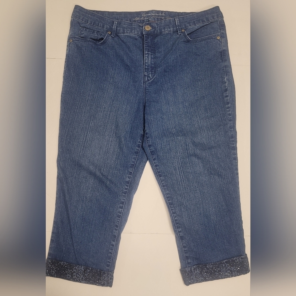 Gloria Vanderbilt All Around Slimming Effect Jordyn Cropped Capri Jeans 14
